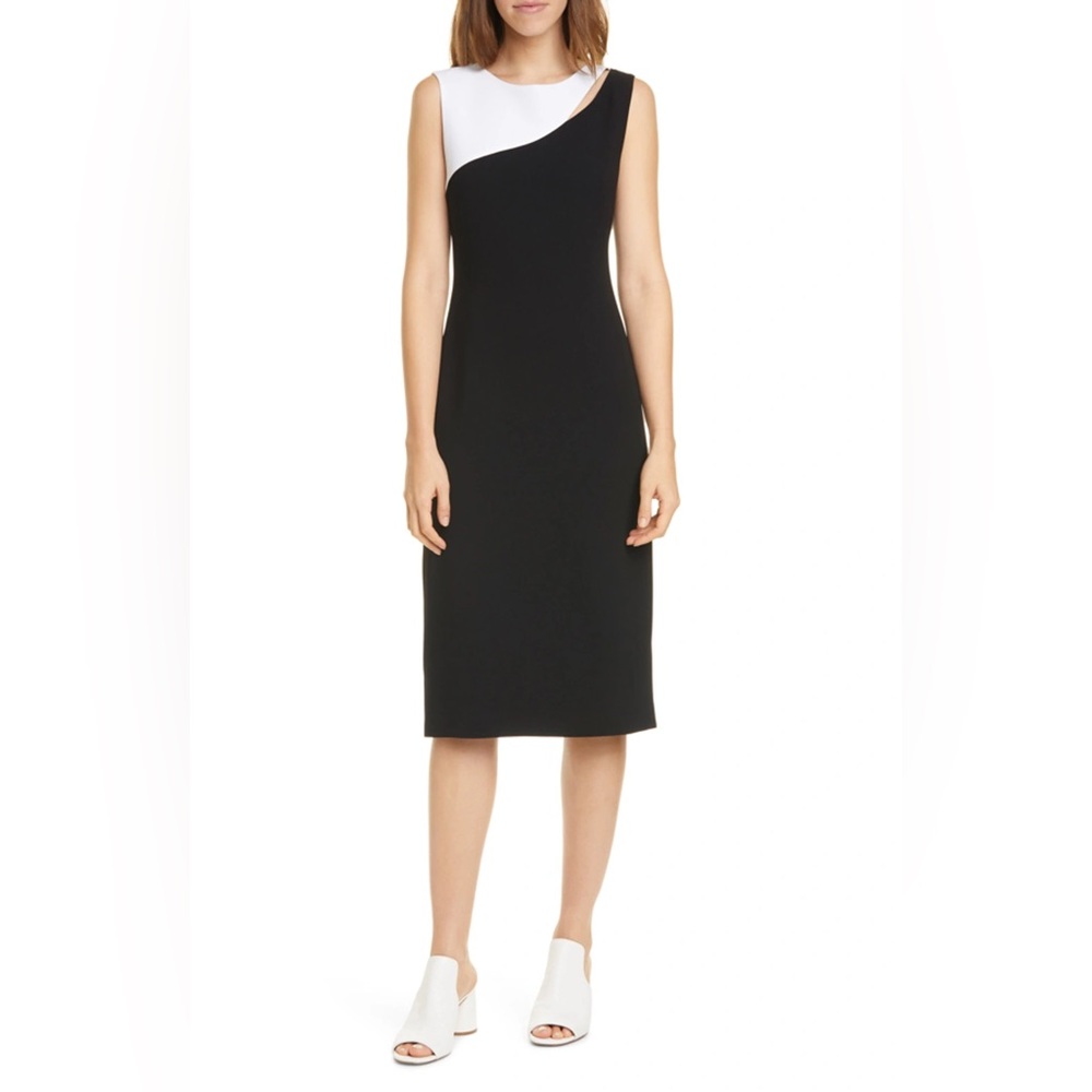 NWT Judith & Charles Massena Dress Size 6 Ivory/White Sheath Corporate